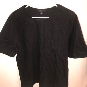 COS black textured tee w/pocket